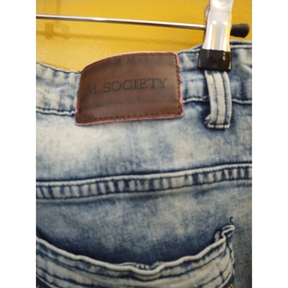 M. Society Moto Jeans Size 36 x 32 - Picture 3 of 4